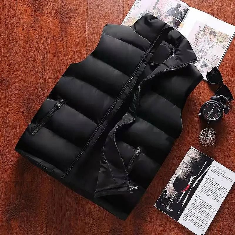 Mens Warm Sleeveless Vest Jacket for Autumn and Winter