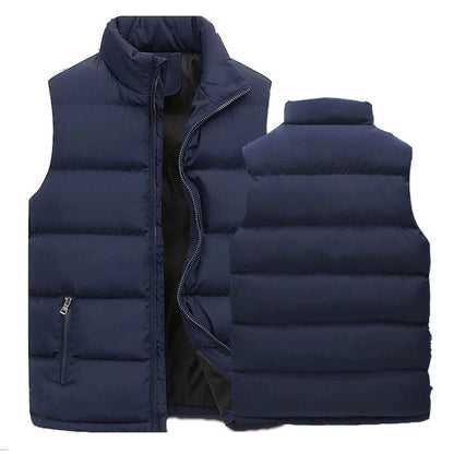 Mens Warm Sleeveless Vest Jacket for Autumn and Winter