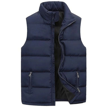 Mens Warm Sleeveless Vest Jacket for Autumn and Winter