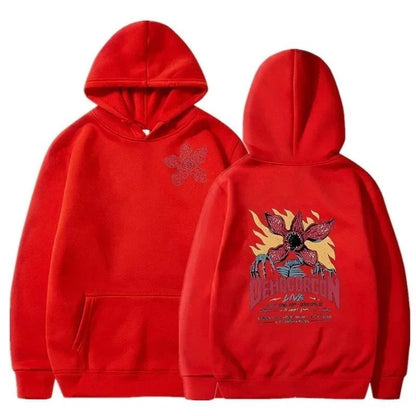 Mens Printed Pattern Hooded Sweatshirt for Spring Streetwear Style