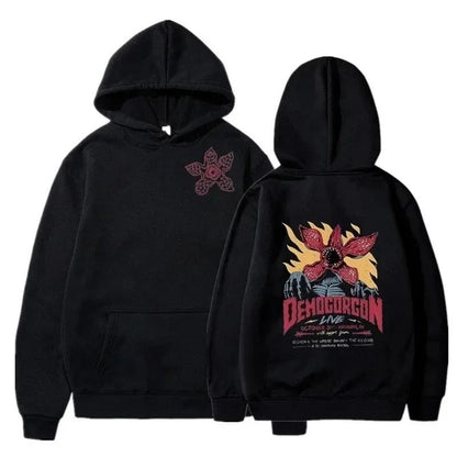 Mens Printed Pattern Hooded Sweatshirt for Spring Streetwear Style