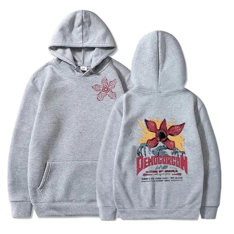Mens Printed Pattern Hooded Sweatshirt for Spring Streetwear Style