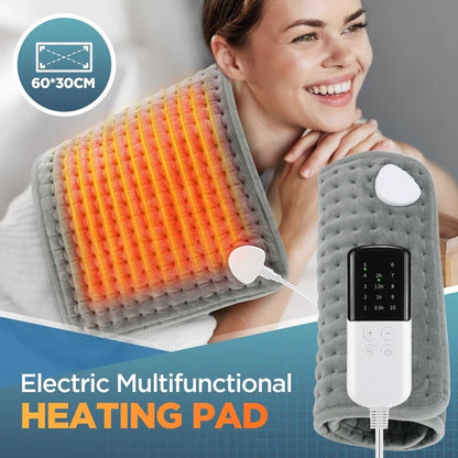 Electric Heating Pad 11.81 x 23.62 in with 10 Temperature Levels and Auto Timer