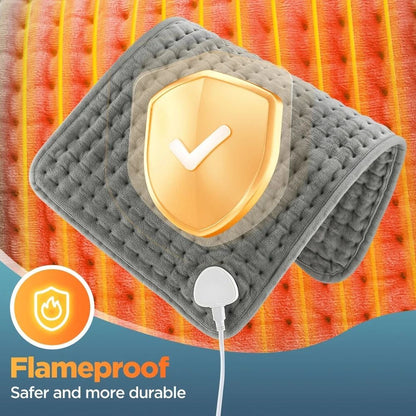 Electric Heating Pad 11.81 x 23.62 in with 10 Temperature Levels and Auto Timer