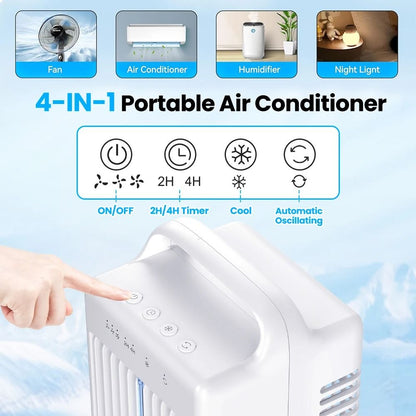 Portable Electric Cooling Fan with Water and Ice for Home Office Desktop