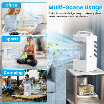 Portable Electric Cooling Fan with Water and Ice for Home Office Desktop