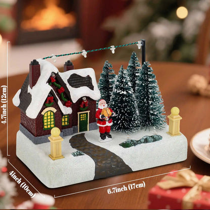 Cozy Light-Up Christmas Village House – Festive Holiday Desk & Mantel Decor