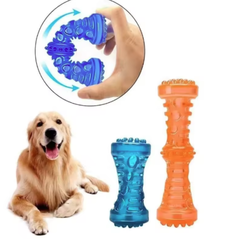 Sturdy Bite Resistant Dog Toy Toothbrush Bone, Interactive Chew Dental Care for Small Medium Large Dogs Puppy Training