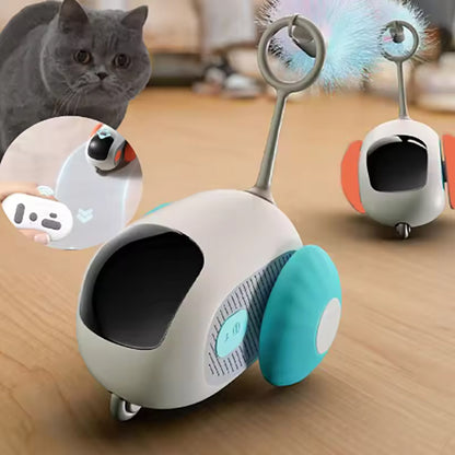 Electric Cat Toy Remote, Interactive Intelligent Sports Car for Cats Indoor, Self Entertainment Toy, Automatic Play Car