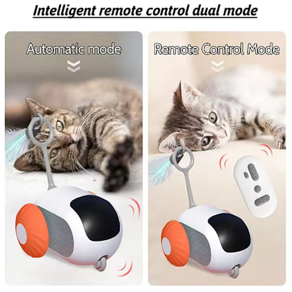 Electric Cat Toy Remote, Interactive Intelligent Sports Car for Cats Indoor, Self Entertainment Toy, Automatic Play Car