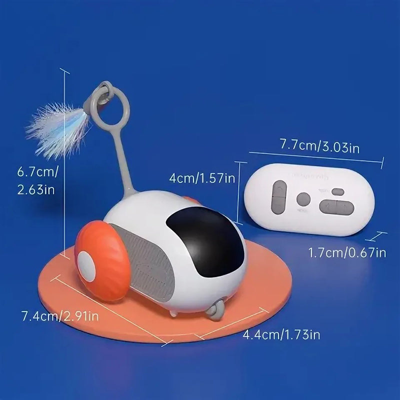 Electric Cat Toy Remote, Interactive Intelligent Sports Car for Cats Indoor, Self Entertainment Toy, Automatic Play Car