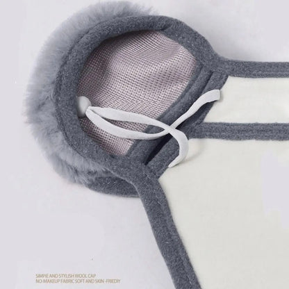 Winter Warm Thermal Earmuffs Mask, Earflap Fleece Cycling Mask, Simple Windproof Dustproof Wrap Ear Warmer