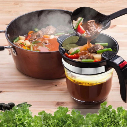 Grease-Free Pour Fat Separator & Oil Strainer