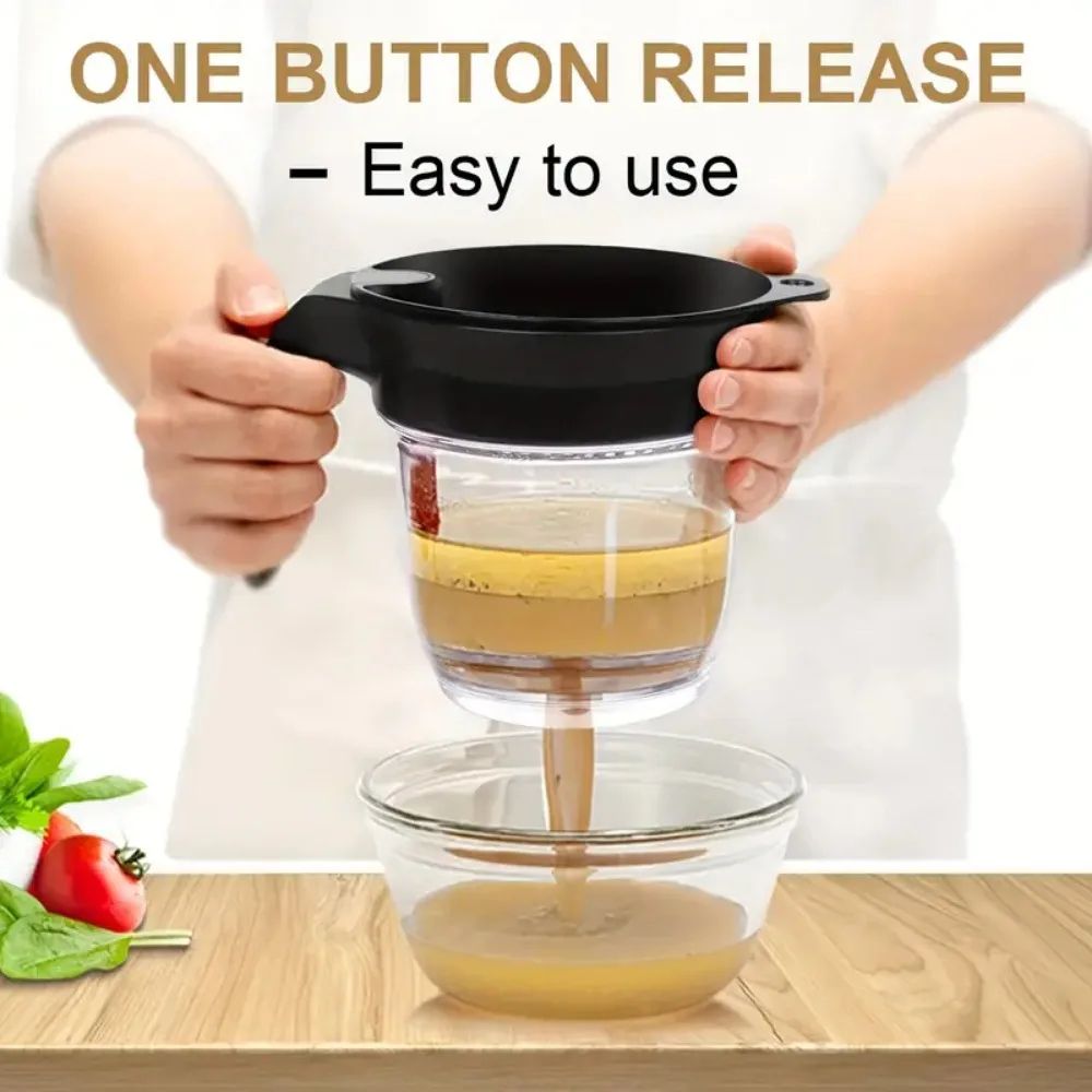 Grease-Free Pour Fat Separator & Oil Strainer