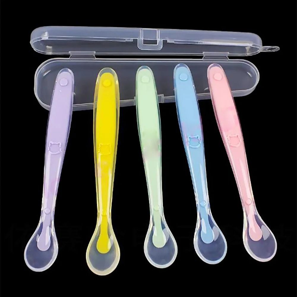 Soft Silicone Baby Feeding Spoon