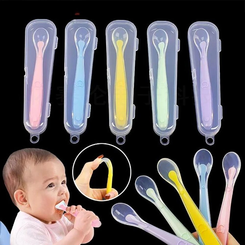 Soft Silicone Baby Feeding Spoon