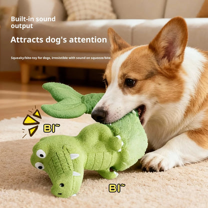 Squeaky Alligator Dog Toy, Natural Latex Chew Resistant Design, Teeth Cleaning Fun, For Small Medium Dogs Play