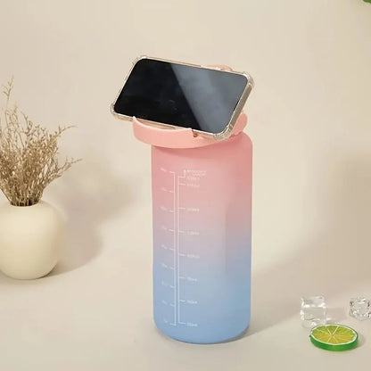 2-Liter Motivational Leakproof Water Bottle with Time Markers
