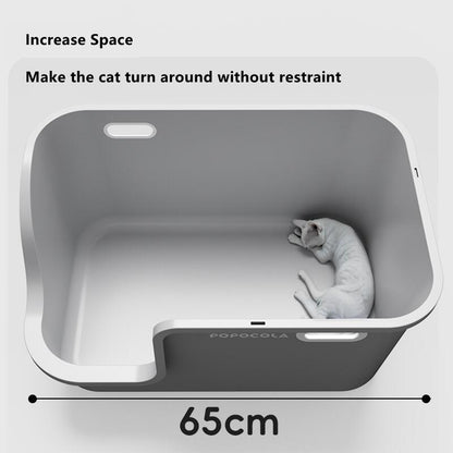 Large Cat Litter Box with Enclosed Design, Convenient Lid, Splash Proof, Corridor Style for Pet Clean