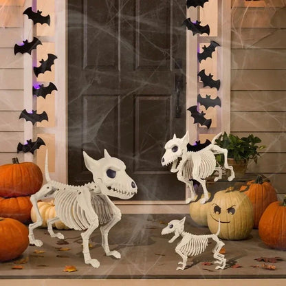 Halloween Little Wolf Skeleton Decoration – Creative Indoor/Outdoor Animal Skeleton Home & Garden Ornament
