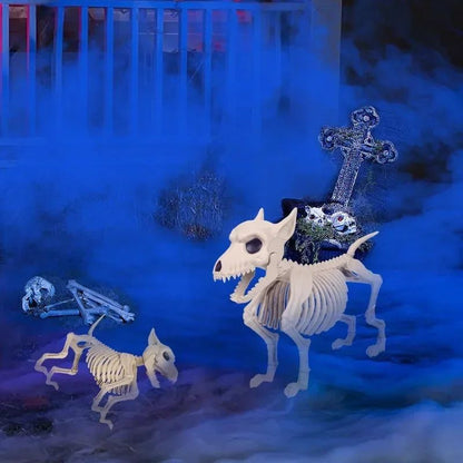 Halloween Little Wolf Skeleton Decoration – Creative Indoor/Outdoor Animal Skeleton Home & Garden Ornament