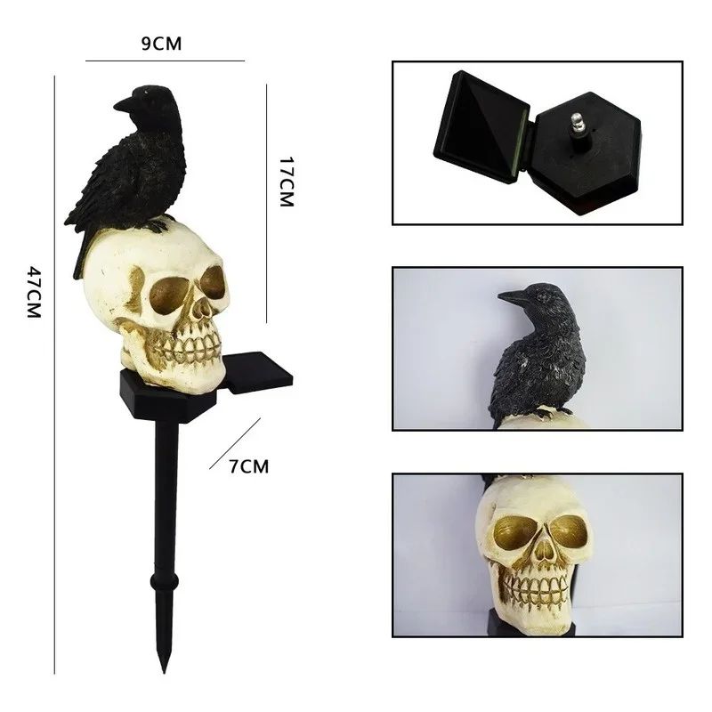 Halloween Outdoor Light-Up Skeleton Ghost – Horror Grimace Yard Decoration for Home, Party & Garden