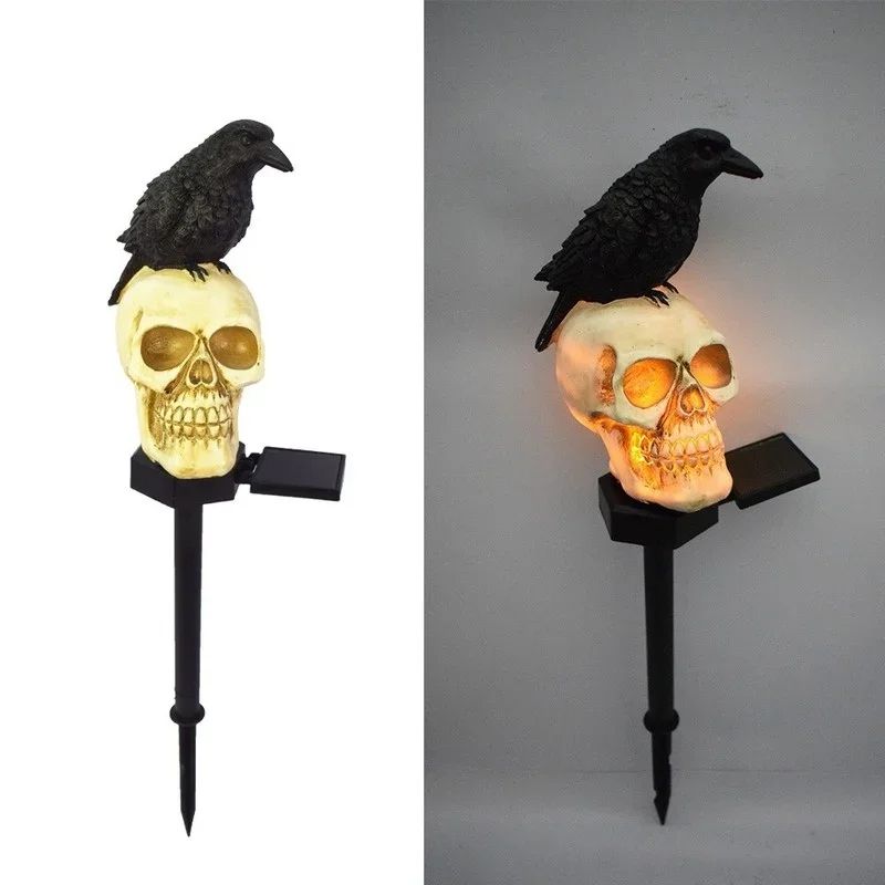 Halloween Outdoor Light-Up Skeleton Ghost – Horror Grimace Yard Decoration for Home, Party & Garden