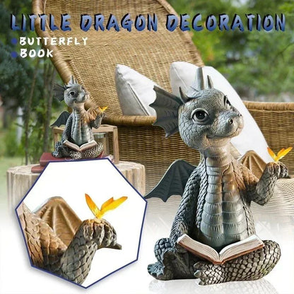 Giant Dragon-Shaped Resin Lawn Sculpture – Gothic Fantasy Garden Statue for Yard & Courtyard Decoration