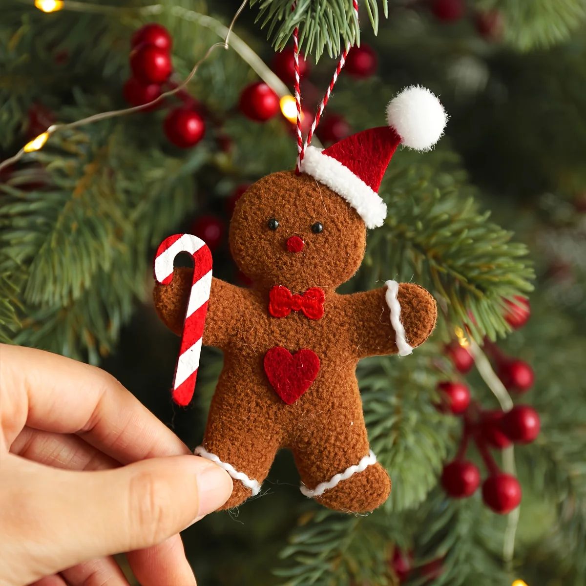 3-Piece Christmas Gingerbread Man Hanging Ornaments – Festive Tree Pendants for Holiday Decor & New Year Gifts