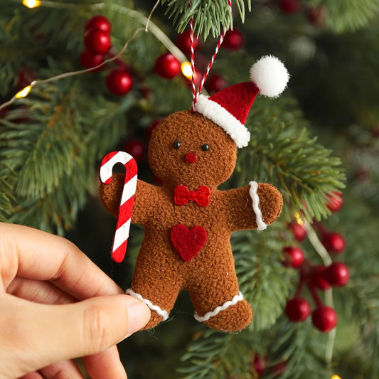 3-Piece Christmas Gingerbread Man Hanging Ornaments – Festive Tree Pendants for Holiday Decor & New Year Gifts