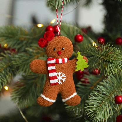 3-Piece Christmas Gingerbread Man Hanging Ornaments – Festive Tree Pendants for Holiday Decor & New Year Gifts