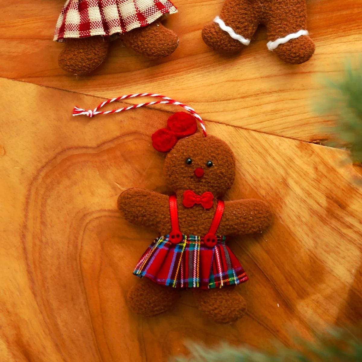 3-Piece Christmas Gingerbread Man Hanging Ornaments – Festive Tree Pendants for Holiday Decor & New Year Gifts