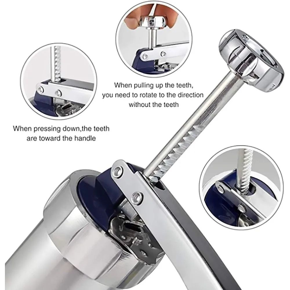 Premium Stainless Steel Cookie Press Gun Set - DIY Cookie Maker Tools with 20 Shape Plates & 4 Nozzles