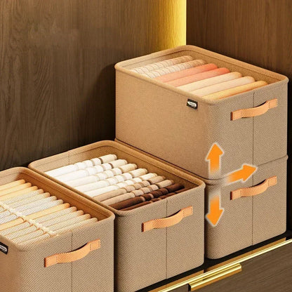 Thicken Clothes Organizer Storage Box for Pants, Sweaters, Jeans, Wardrobe Drawers and Cabinets, Space Saving Storage