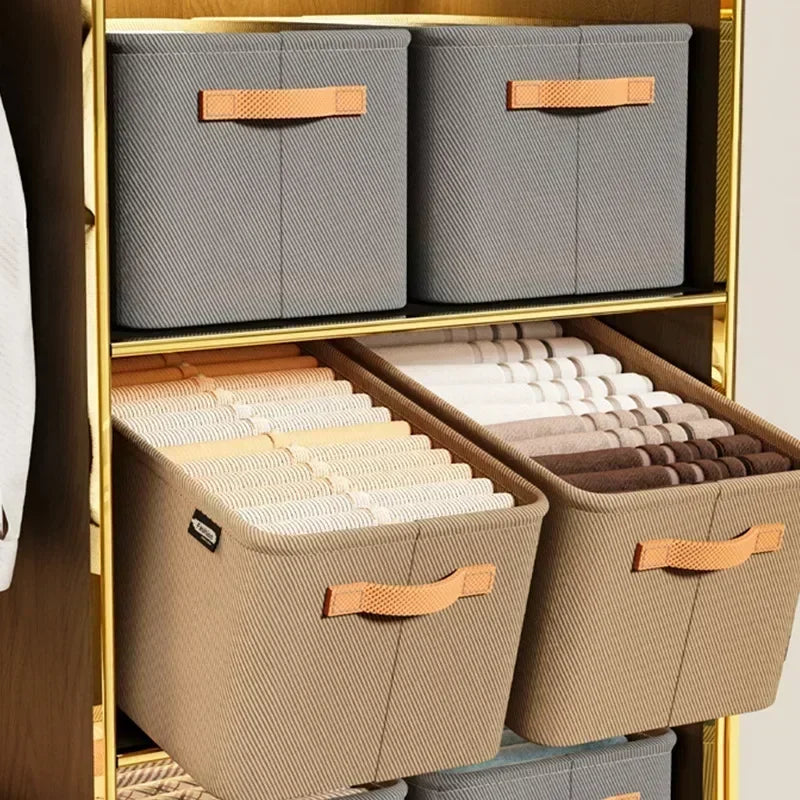 Thicken Clothes Organizer Storage Box for Pants, Sweaters, Jeans, Wardrobe Drawers and Cabinets, Space Saving Storage
