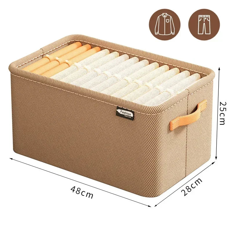 Thicken Clothes Organizer Storage Box for Pants, Sweaters, Jeans, Wardrobe Drawers and Cabinets, Space Saving Storage