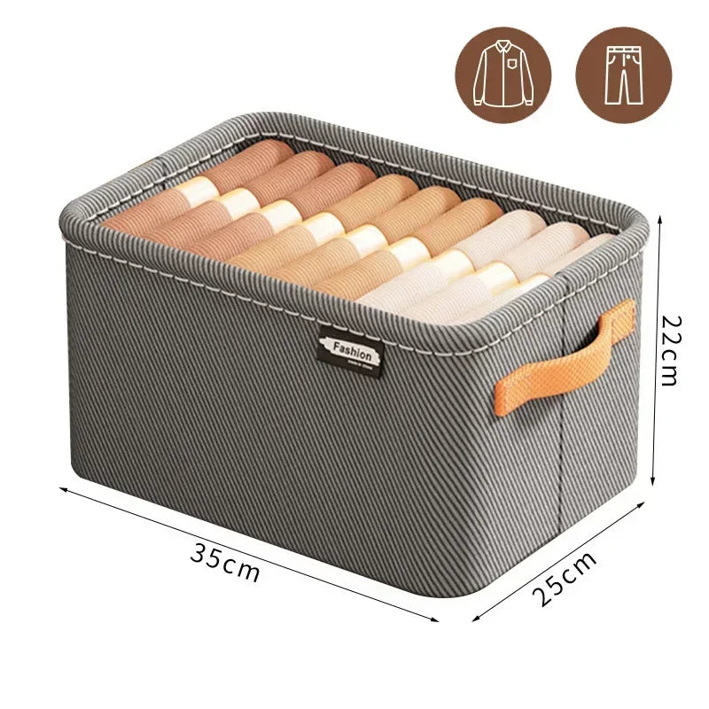 Thicken Clothes Organizer Storage Box for Pants, Sweaters, Jeans, Wardrobe Drawers and Cabinets, Space Saving Storage