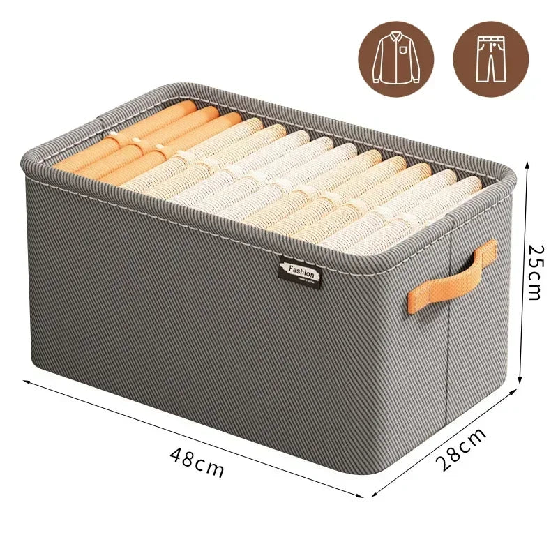 Thicken Clothes Organizer Storage Box for Pants, Sweaters, Jeans, Wardrobe Drawers and Cabinets, Space Saving Storage