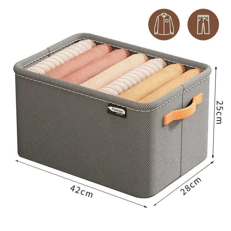 Thicken Clothes Organizer Storage Box for Pants, Sweaters, Jeans, Wardrobe Drawers and Cabinets, Space Saving Storage