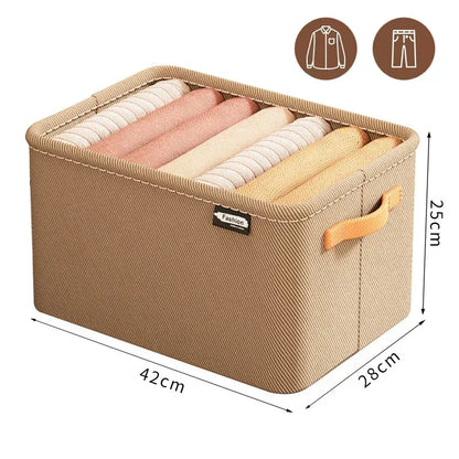 Thicken Clothes Organizer Storage Box for Pants, Sweaters, Jeans, Wardrobe Drawers and Cabinets, Space Saving Storage