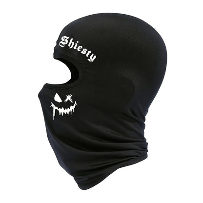 Unisex Summer Cool Neck Cover, Smiling Face Print Balaclava Face Mask, Motorcycle Skiing Scarf