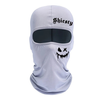 Unisex Summer Cool Neck Cover, Smiling Face Print Balaclava Face Mask, Motorcycle Skiing Scarf