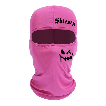 Unisex Summer Cool Neck Cover, Smiling Face Print Balaclava Face Mask, Motorcycle Skiing Scarf