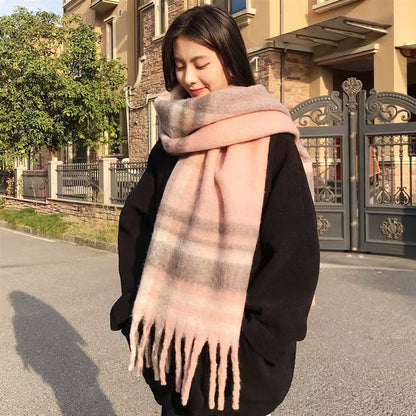 Luxury Cashmere Shawl and Wraps Pashmina, Winter Thick Warm Scarf Women, Female Long Tessel Neckerchief
