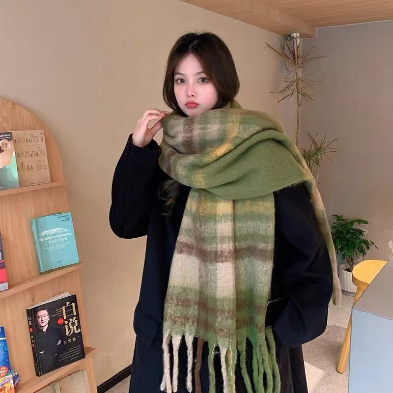 Luxury Cashmere Shawl and Wraps Pashmina, Winter Thick Warm Scarf Women, Female Long Tessel Neckerchief