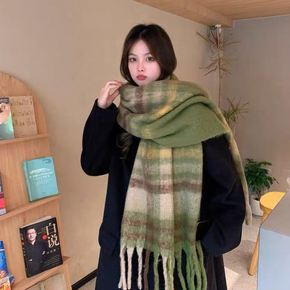 Luxury Cashmere Shawl and Wraps Pashmina, Winter Thick Warm Scarf Women, Female Long Tessel Neckerchief