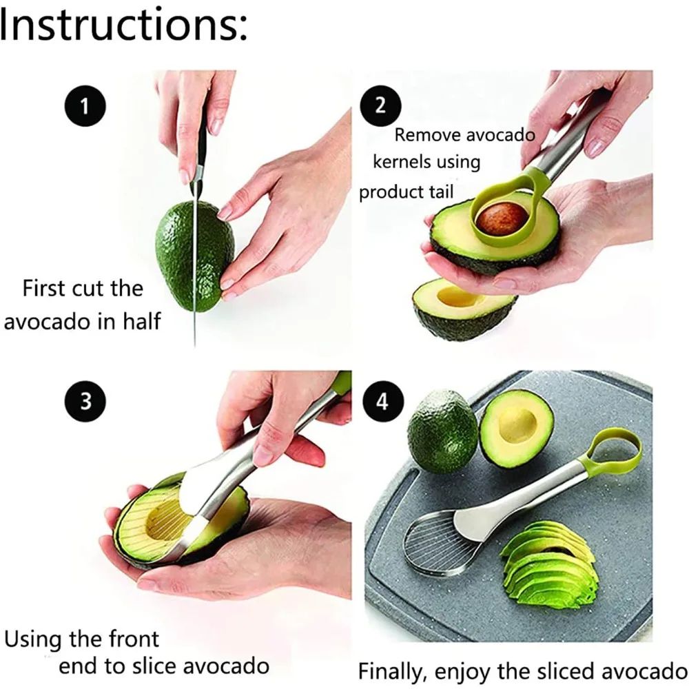ProPrep Avocado Slicer Tool & Peeler - Premium Kitchen Tool for Effortless Avocado Prep
