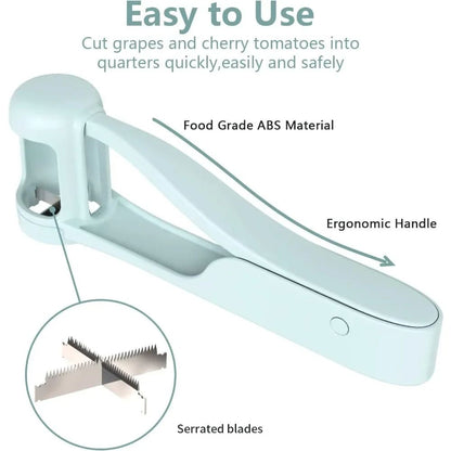 Stainless Steel Grape & Cherry Tomato Slicer Tool Fruit & Vegetable Prep Cutter