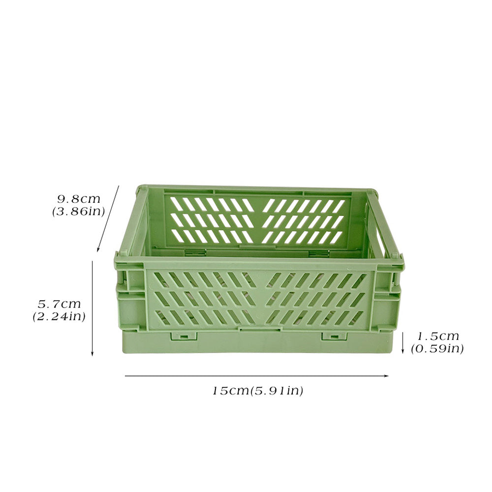 Cute Plastic Foldable Stationary Holder, Stackable Desk Organizer, Office Storage for Students