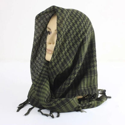 Lightweight Tactical Plaid Scarf for Outdoor and Daily Wear